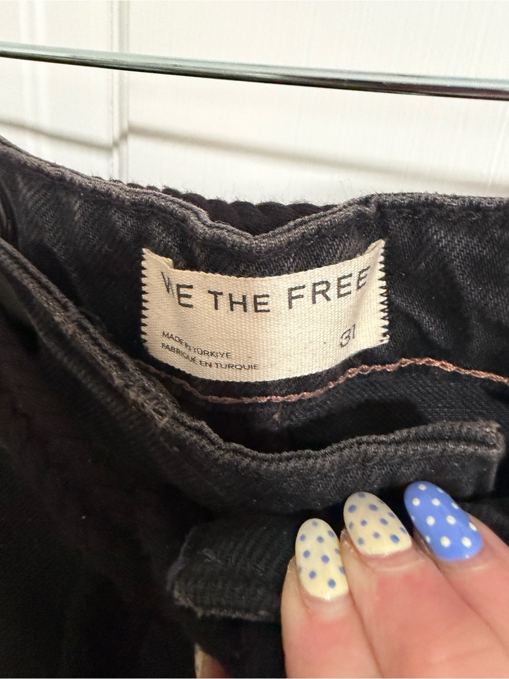 NWOT Free People We The Free Moxie Pull On Denim Barrel Night Hawk Black Size 31 - Picture 7 of 7